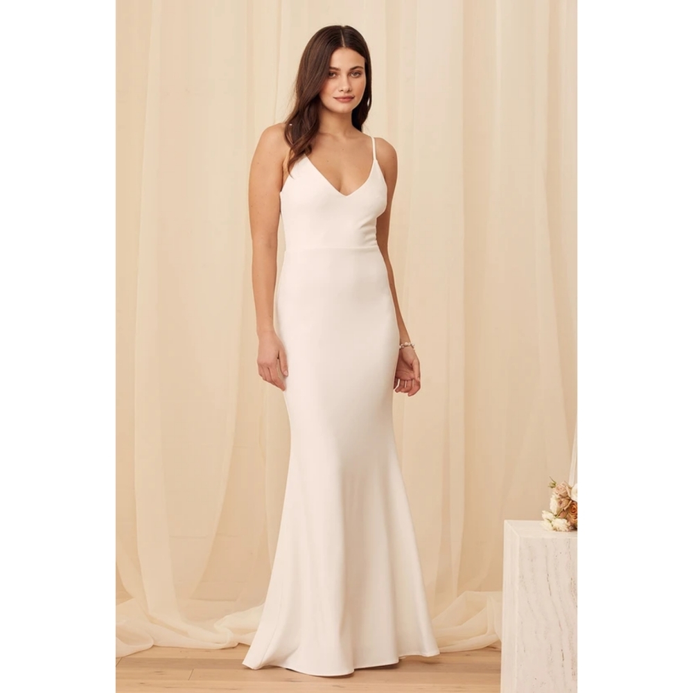 Lulu's Infinite Glory White Maxi Dress